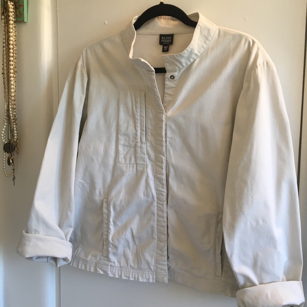 Eileen Fisher Snap Front Light Weight Jacket